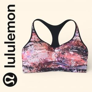 Lululemon Athletica Pink and Black Sports Bra Intimates NO SIZE- Est Size 4